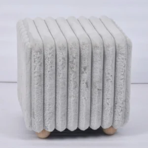 Modern Soft Rabbit Fur Cube Stool Ottoman T1204