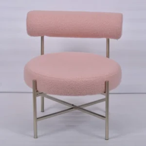 Elegant Modern Upholstered Chairs With Sleek Metal Base T1240