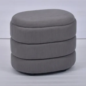 Modern Fabric Upholstered Storage Round And Oval Ottoman T1324