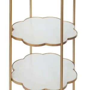 Elegant Gold Frame Display Shelves With Unique Decorative Designs TU917L